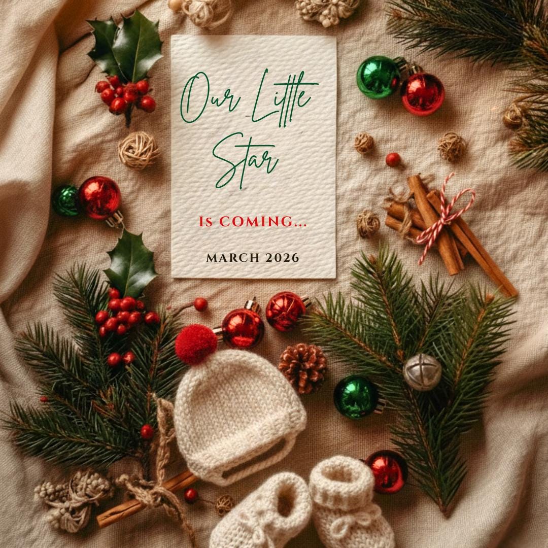 Christian Christmas Baby Announcement Digital, Christmas Card Baby — free download