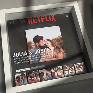 Custom Netflix-Style Portrait | Personalized Photo Frame | Unique Gift for Couples, Friends, and Family