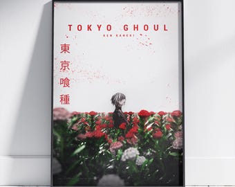 Ken Kaneki Poster | Tokyo Ghoul Anime Manga Wall Art, Dark Print
