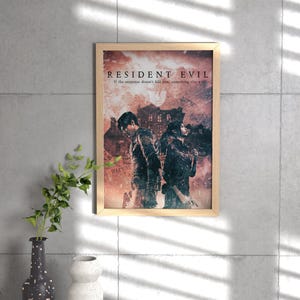 Resident Evil Cinematic Poster | Horror Game Fan Art | Leon & Claire Wall Print | Dark Movie-Style Gaming Decor image 8