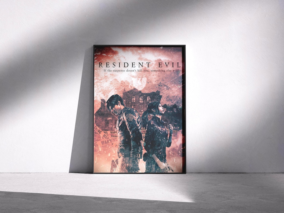 Resident Evil Cinematic Poster | Horror Game Fan Art | Leon & Claire ...