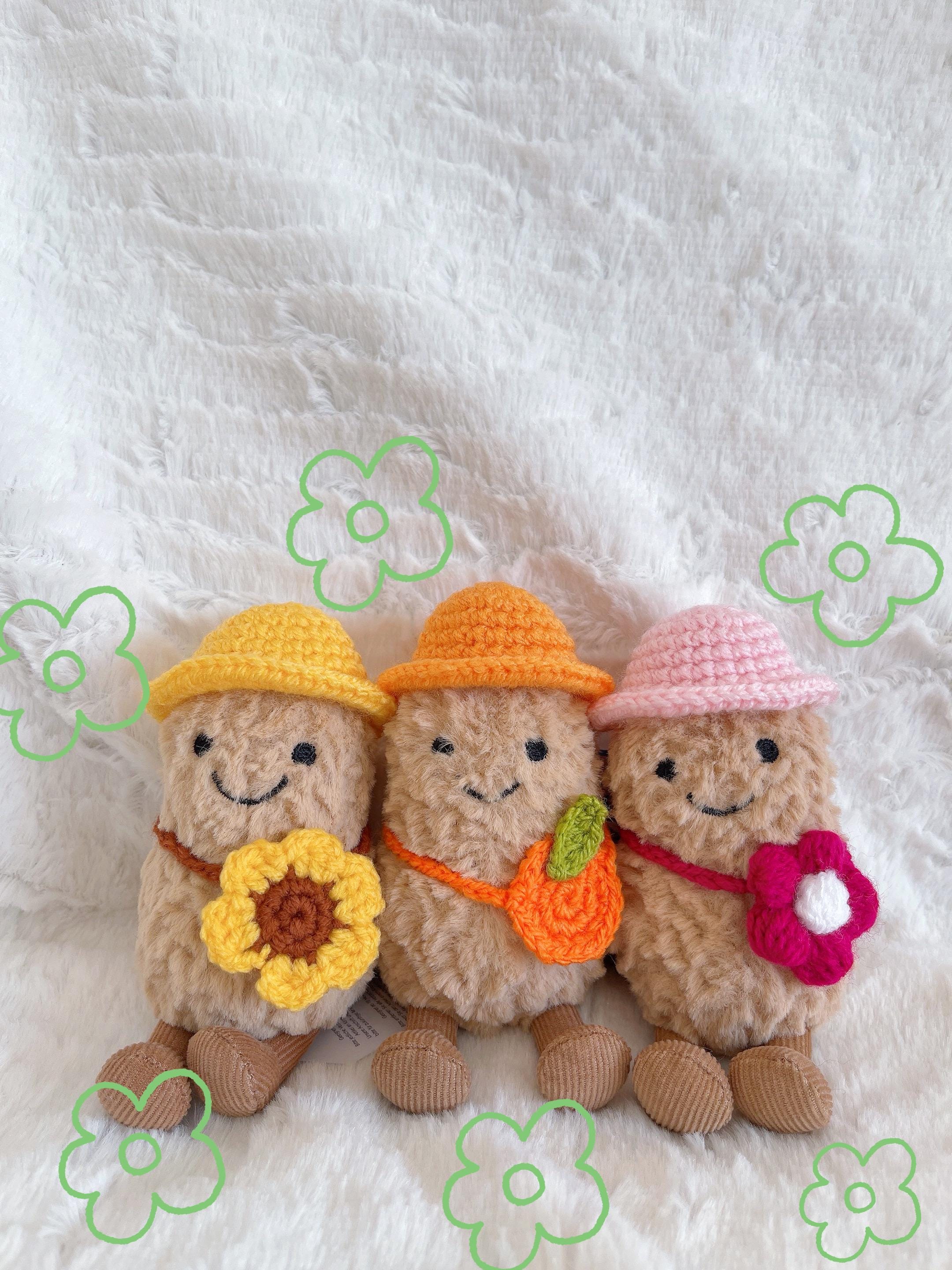 Crocheted Little Hat & Bag -handmade Costume for Jellycat