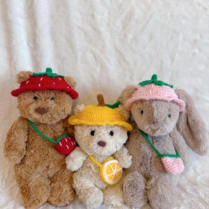 Jellycat Bartholomew Bear Strawberry Costume - Etsy