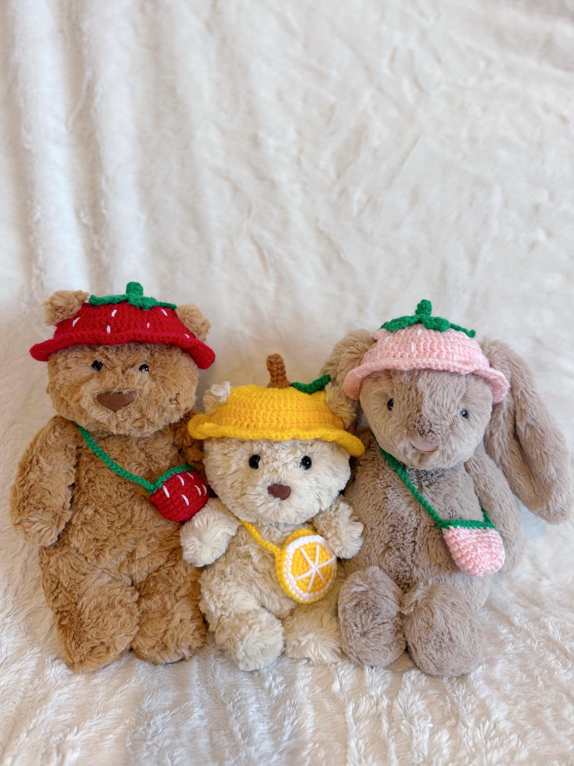 Jellycat Bartholomew Bear Strawberry Costume - Etsy