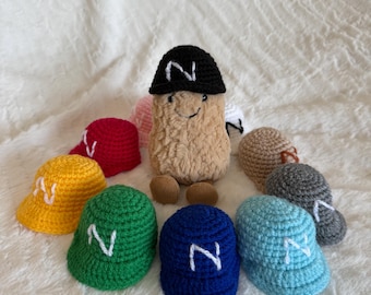 Gorrito de crochet - Disfraz hecho a mano para jellycat Amuseables Peanut