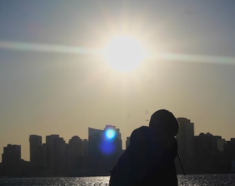 We walked past the sun