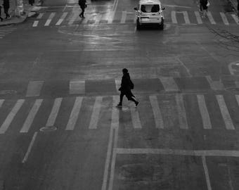 Looking down