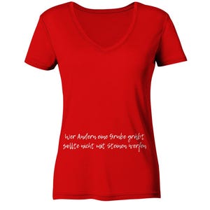 Celui qui connaît une fosse - T-shirt col V pour femme