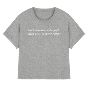 Quiconque connaît un trou - T-shirt bio à manches retroussées pour femme