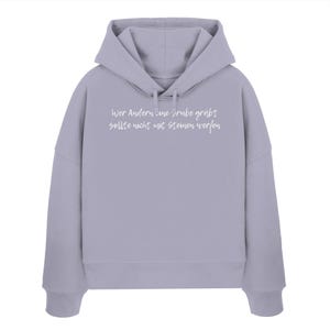 Celui qui connaît un trou - Sweat à capuche Boxcut biologique pour femme