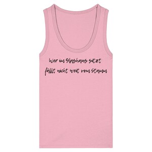 Ceux qui vivent dans des maisons de verre noir, chemise drôle, ironie, humour noir, proverbes et citations tordus - Débardeur ajusté bio pour femme