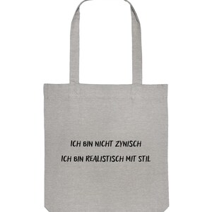 Je ne suis pas cynique noir - Sac fourre-tout bio Humour noir Sarcasme Ironie Déclaration Sac de courses