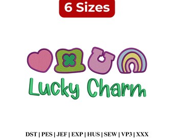 Lucky Charms Embroidery, St Patrick’s Day Embroidery, Trendy Irish Holiday Embroidery - Digital Download