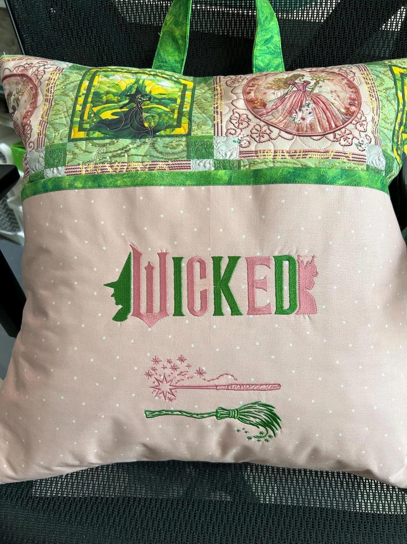 Wand & Broomstick Embroidery Design: Wicked, Changed for Good (5 Sizes) (Instant Download) image 4