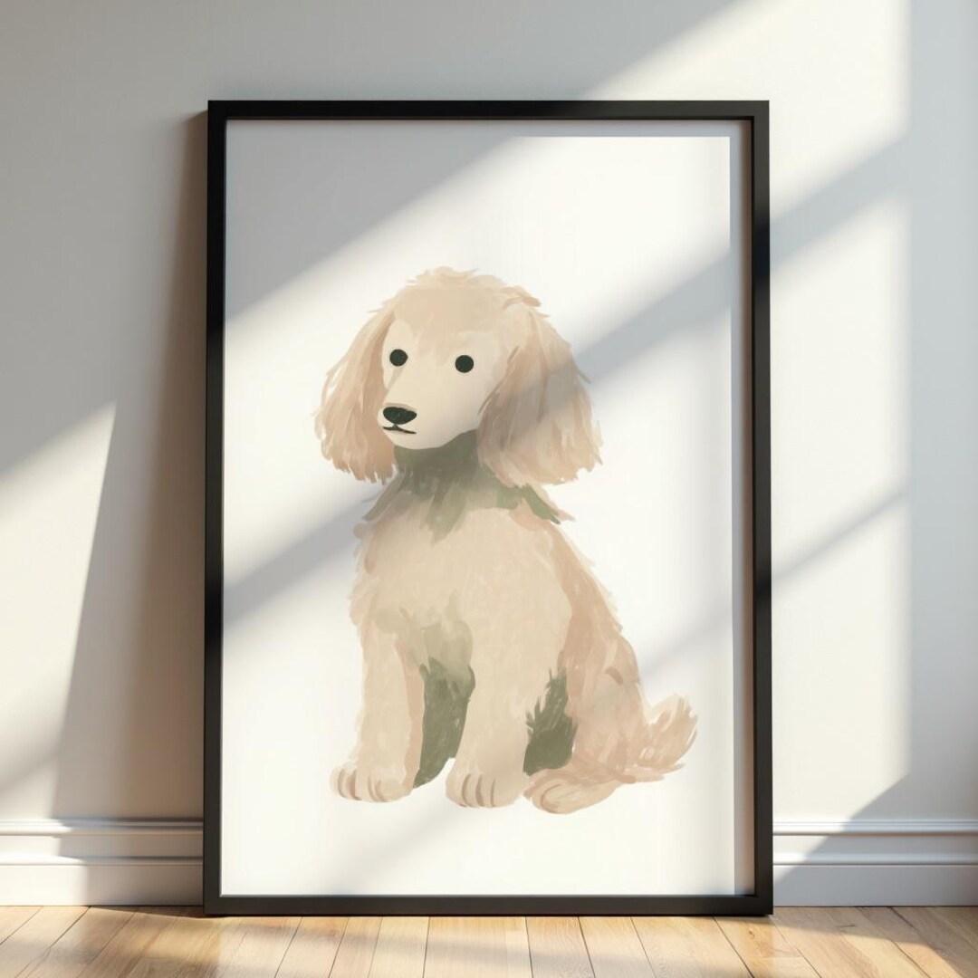 Cocker Spaniel - Minimalist Dog Poster - Neutral Pet Wall Art - Dog ...