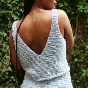 Boho Beach Top Knitting Pattern: V-Neck Summer Singlet (PDF Download)