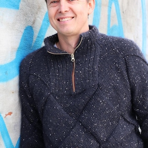 Knitting Pattern PDF | Men's Sweater | English | Zipper Basket Case