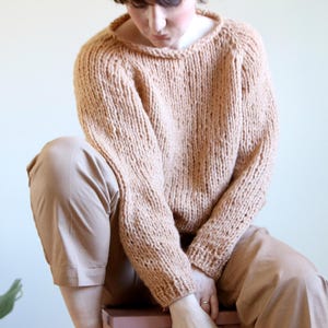 Knitting Pattern PDF | Easy Top-Down Sweater | English | Beginner Friendly