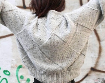 Knitting Pattern PDF | English | Entrelac Basketweave Sweater
