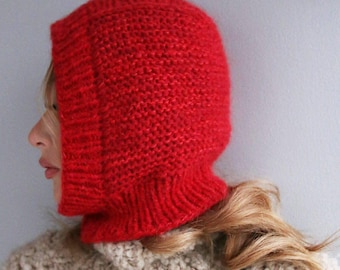 Knitting Pattern PDF | Bonnie Balaclava | Garter Stitch Winter Hood