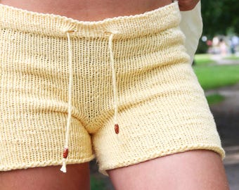 Short Crush Strickanleitung PDF | Top-Down-Baumwoll-Shorts | Deutsch | Pickles Wolle | Einfaches Ebenenmuster