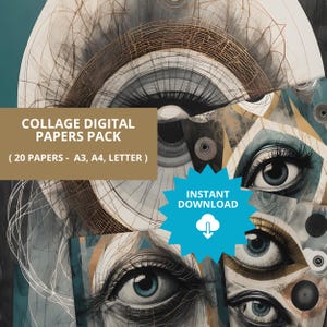 Collage Digital Papers Pack