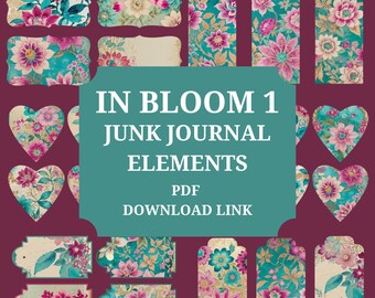 In Bloom 1 Junk Journal Elements