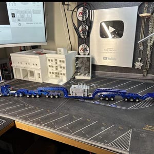 1/64 For DCP Trucks 15 Axle custom made Heavy Haul trailer and Transformer Load