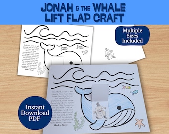 Jonah and the Whale Lift Flap Craft: Sunday School Printable (PDF)