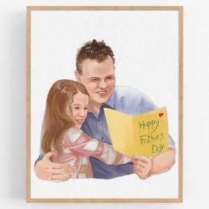Hand-Painted Watercolor Portrait | Personalized Watercolor Painting | Painting from Photo | Custom Portrait from Photo | Father's Day Gift