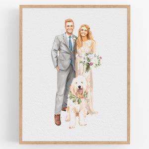 Personalisiertes Aquarell Portrait: Familie, Paar, Haustier Erinnerungsgeschenk
