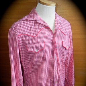 Vintage 50s Style Mens Shirt Men S Rockabilly Red Etsy