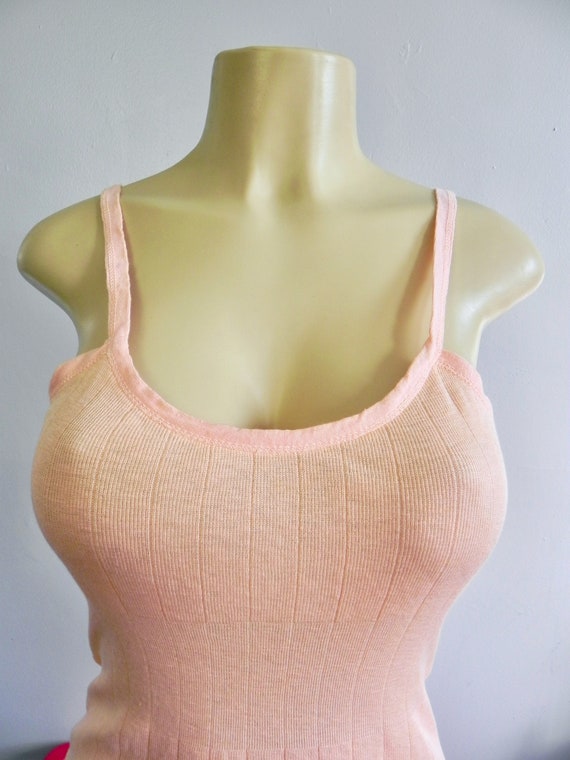 Vintage Peach 30s Pink under shirt 44 - image 7