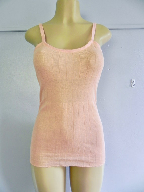 Vintage Peach 30s Pink under shirt 44 - image 4