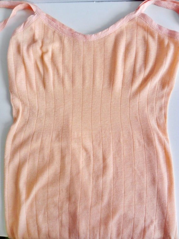 Vintage Peach 30s Pink under shirt 44 - image 8