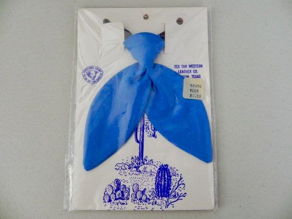 Vintage Western Tie Unisex 50s Blue Tie orig packa