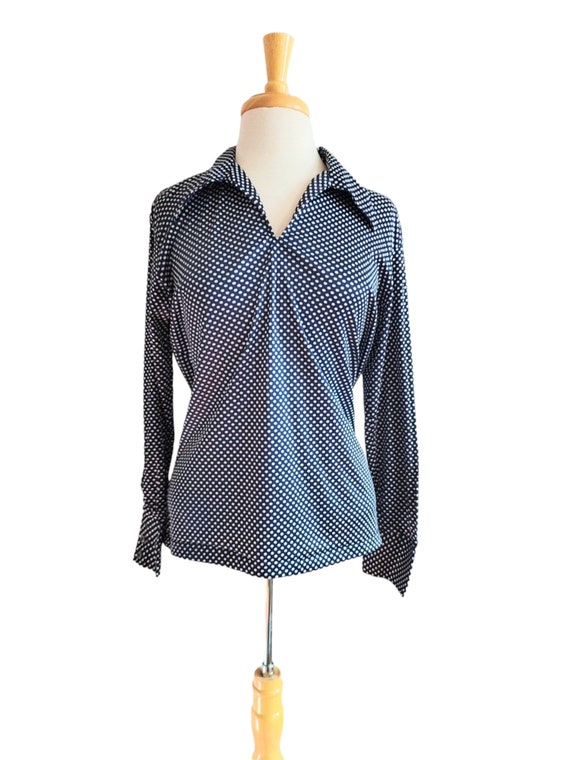 Vintage 60s Dot Pullover Top - image 1