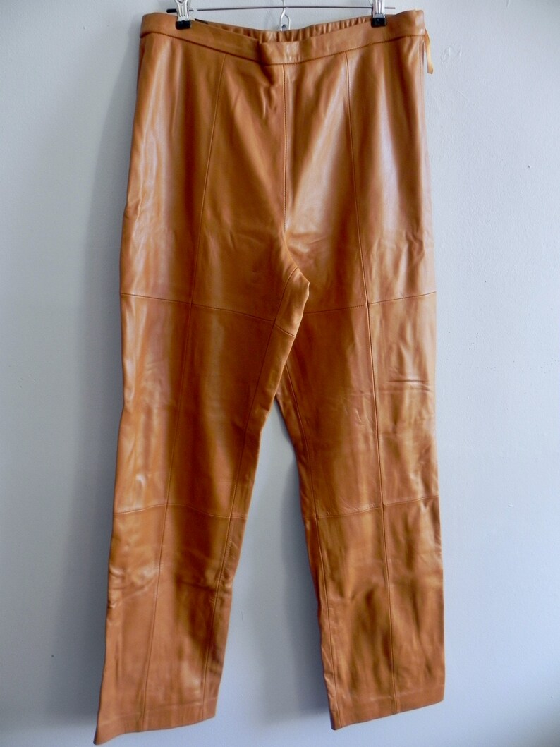 Vintage Brown Leather Terry Lewis Pants NWT Never Worn - Etsy