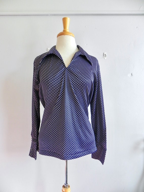 Vintage 60s Dot Pullover Top - image 5