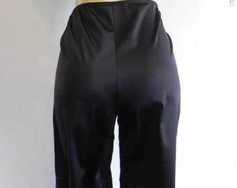 Vintage Black Tap Pants Lg Bloomers