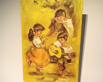 Vintage Ruffino 70s Print on Board