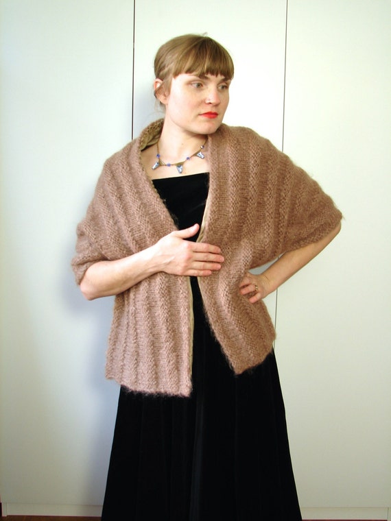 Vintage 1950s Angora Stole - 50s Wrap Gorgeous Ang