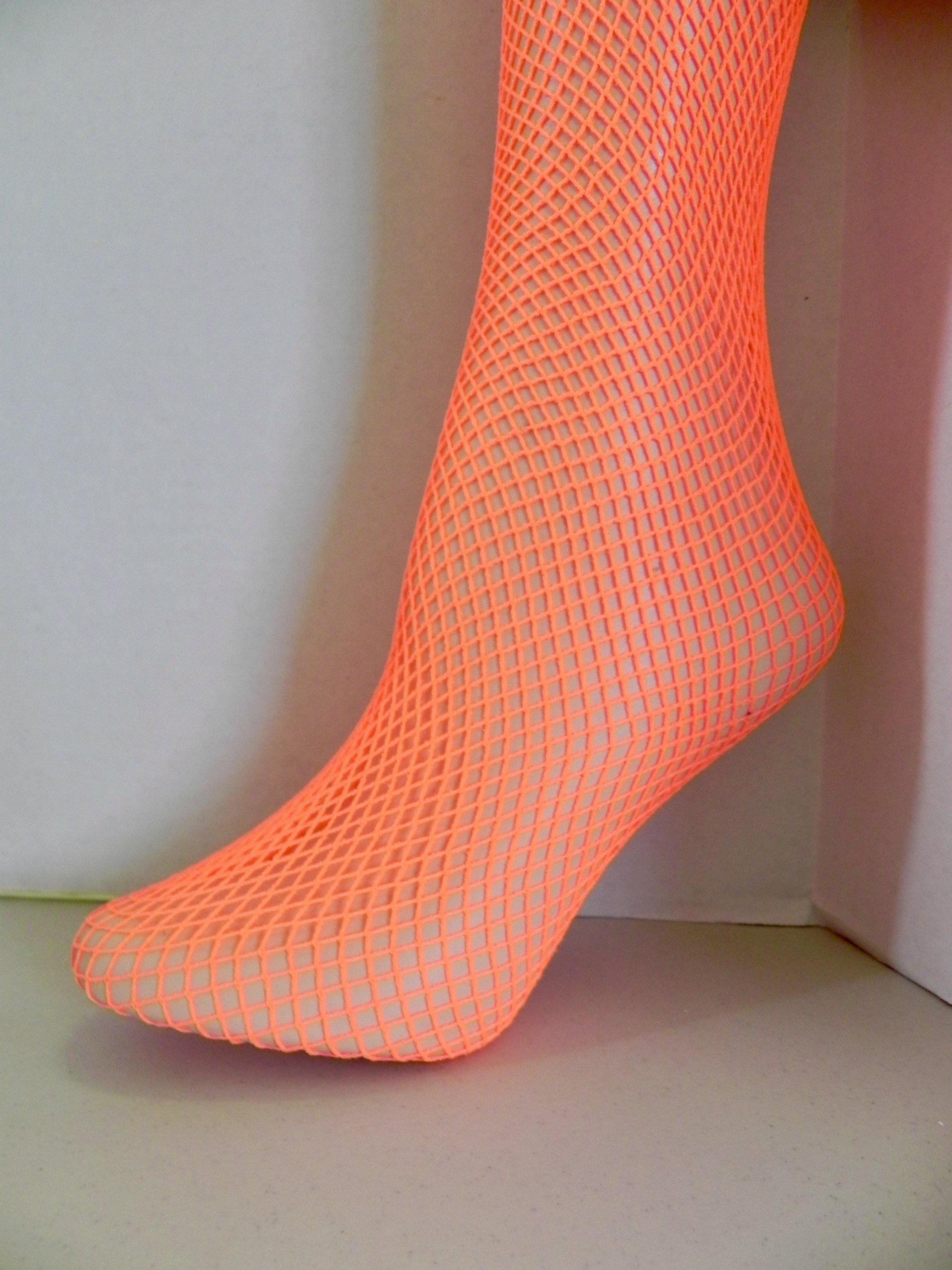 Buy Vintage 60s Fishnet Tights Neon Mod Fashion Bright Orange Fish Nets Online in India Etsy