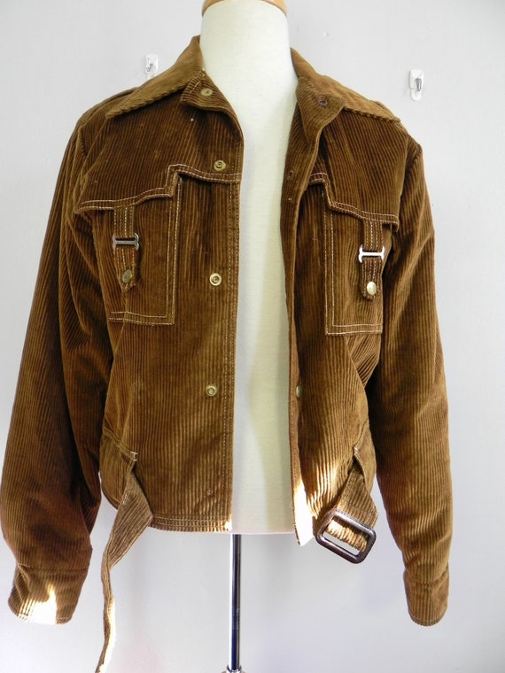 Vintage 60s Campus Jacket, Fleece Lined Sm - image 9