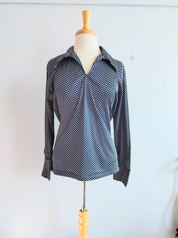 Vintage 60s Dot Pullover Top - image 3