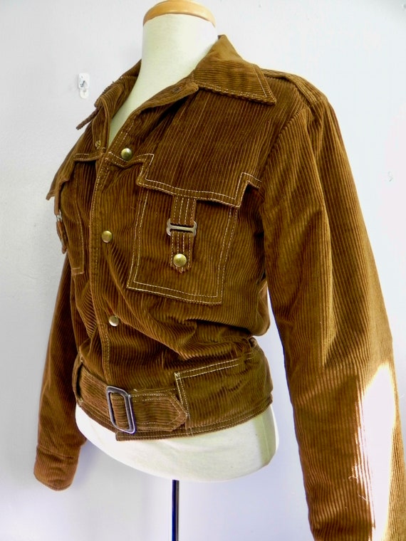 Vintage 60s Campus Jacket, Fleece Lined Sm - image 7