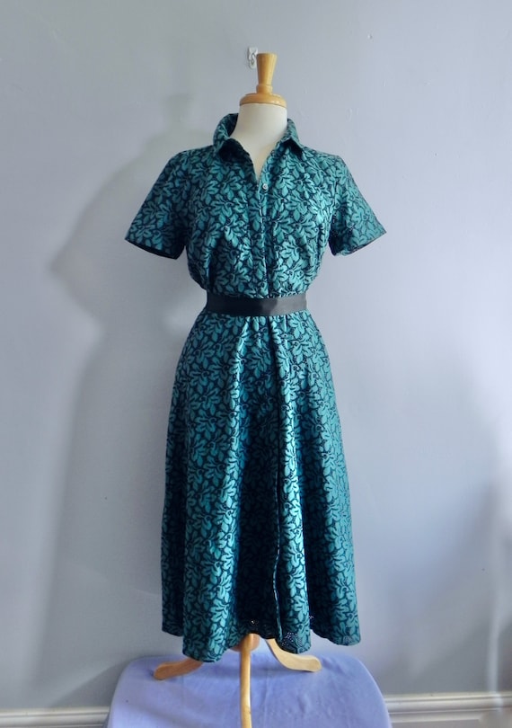 teal 50s dress
