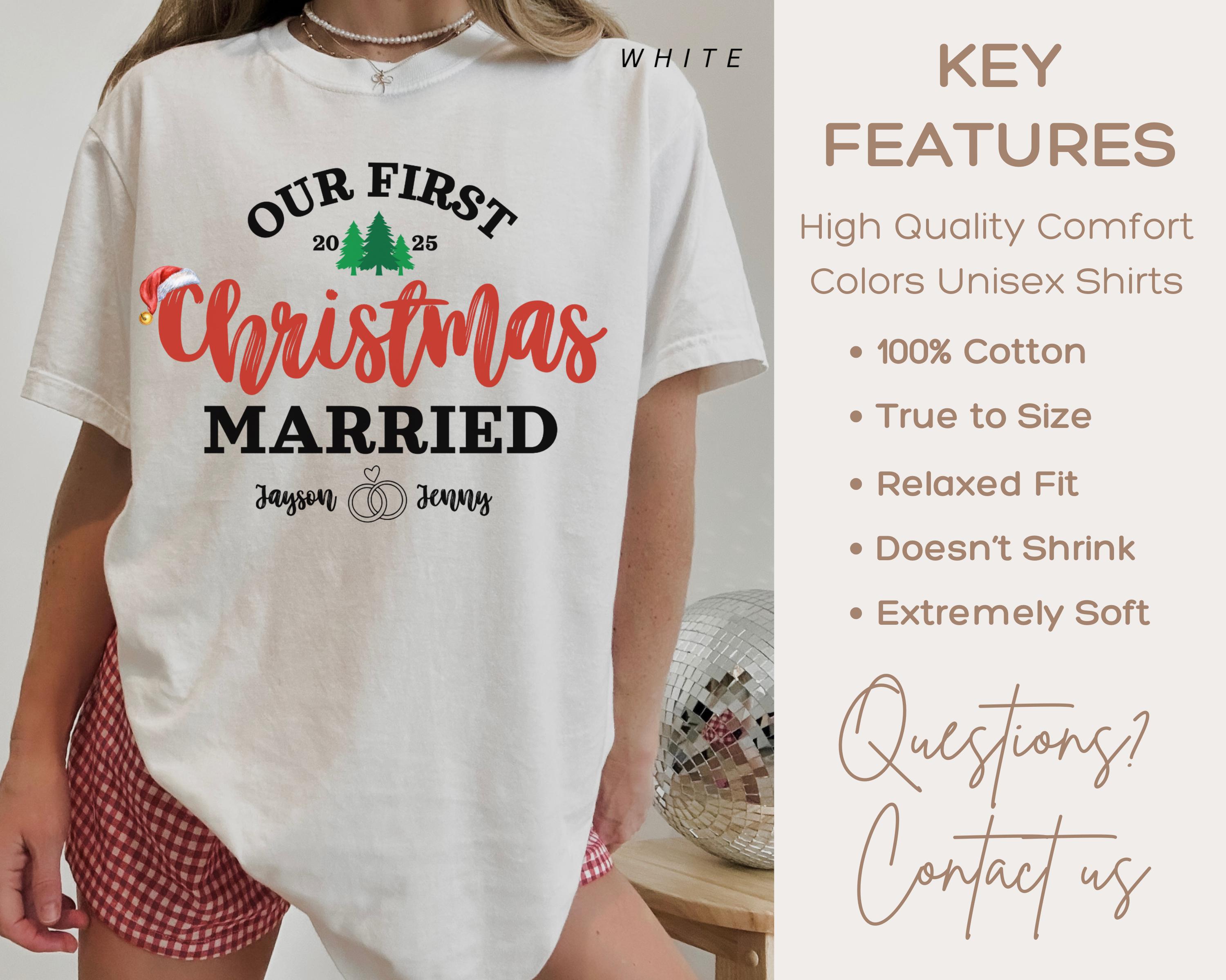 Frst Chrstmas Marred Couples Personalzed Sweatshrts, Matchng