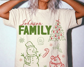 Custom Family Christmas Morning Shirts, Comfort Colors Matching Christmas 2026 Group TShirts, Personalized Christmas Shirt with Name