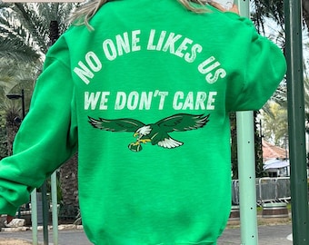 Sudadera "Nadie nos quiere", Camiseta "No nos importa" de Saquon, Sudadera de fútbol americano Eagle, Sudaderas para partidos, Sudadera unisex, Regalos para el día del partido